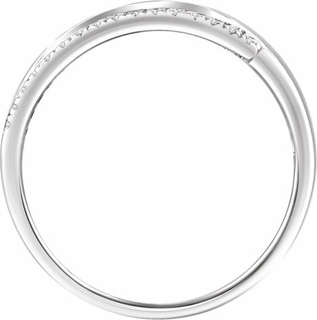 14K White 1/5 CTW Natural Diamond Bypass Ring