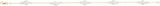 14K Yellow Gold Cultured White Freshwater Pearl 7 1/2" Bracelet