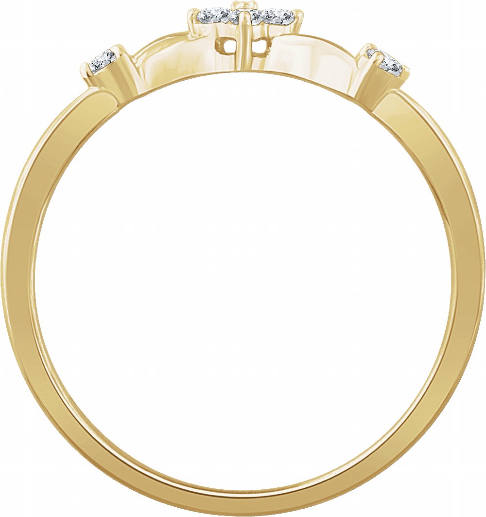 14K Yellow 1/10 CTW Natural Diamond Promise Ring