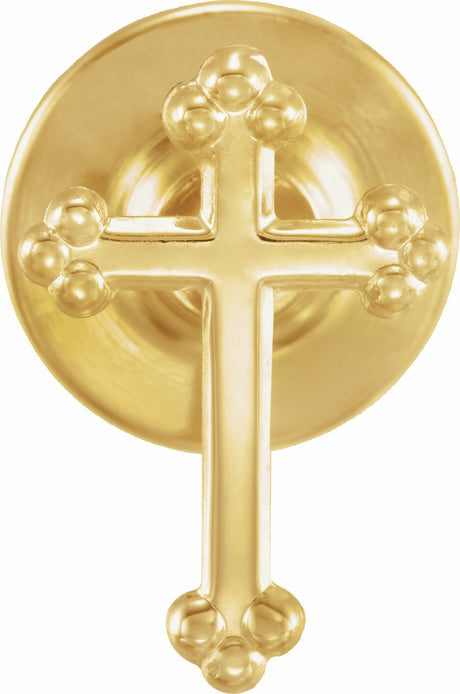 14K Yellow Cross Lapel Pin