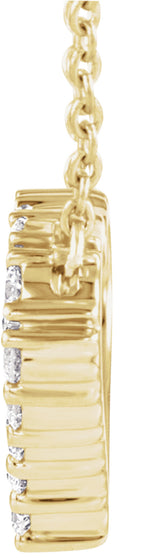 14K Yellow Gold Vermeil 1/4 CTW Lab-Grown Diamond Heart 18" Necklace