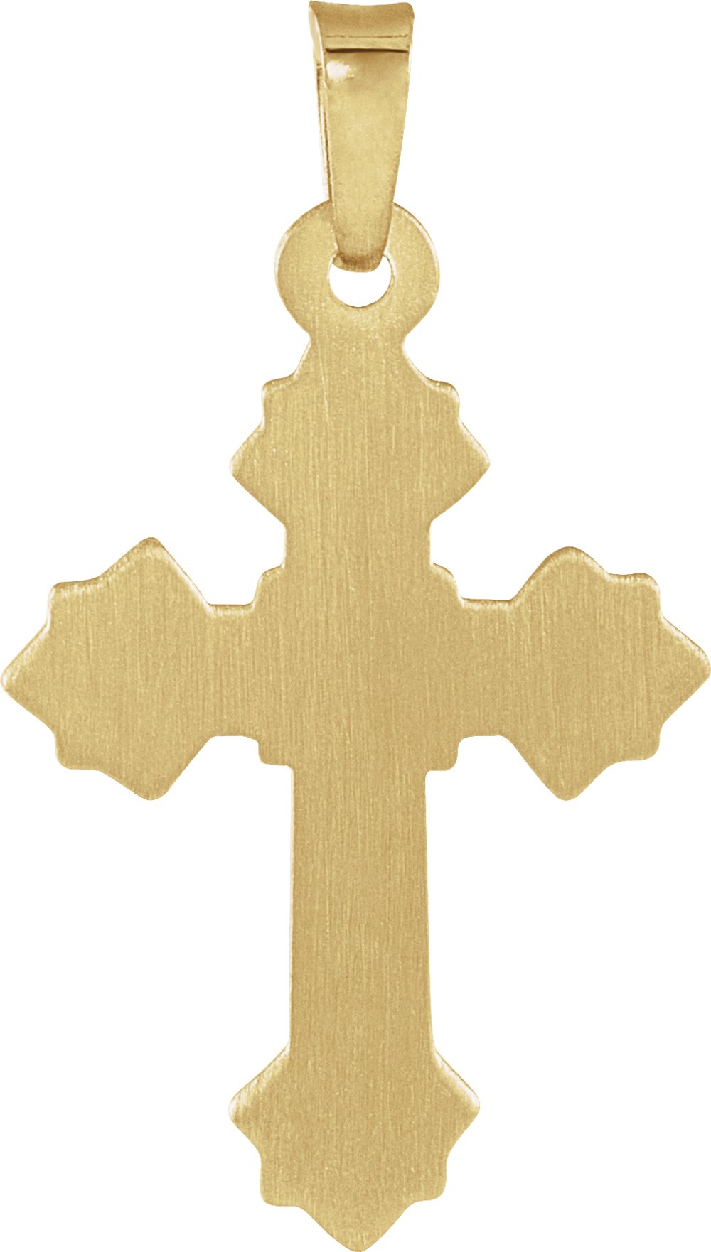 14K Yellow/White Hollow Crucifix Pendant