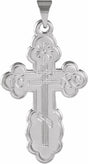 Sterling Silver 26x17 mm Orthodox Cross Pendant 