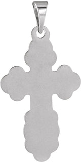 Sterling Silver 19x13 mm Orthodox Cross Pendant 