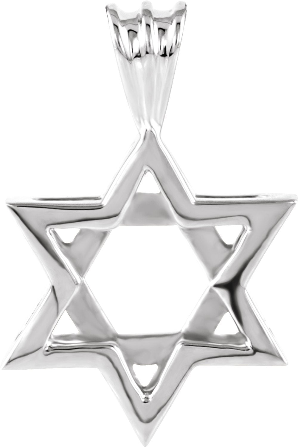 Sterling Silver 17x15.25 mm Star of David Pendant