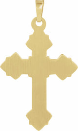 14K Yellow/White Hollow Crucifix Pendant