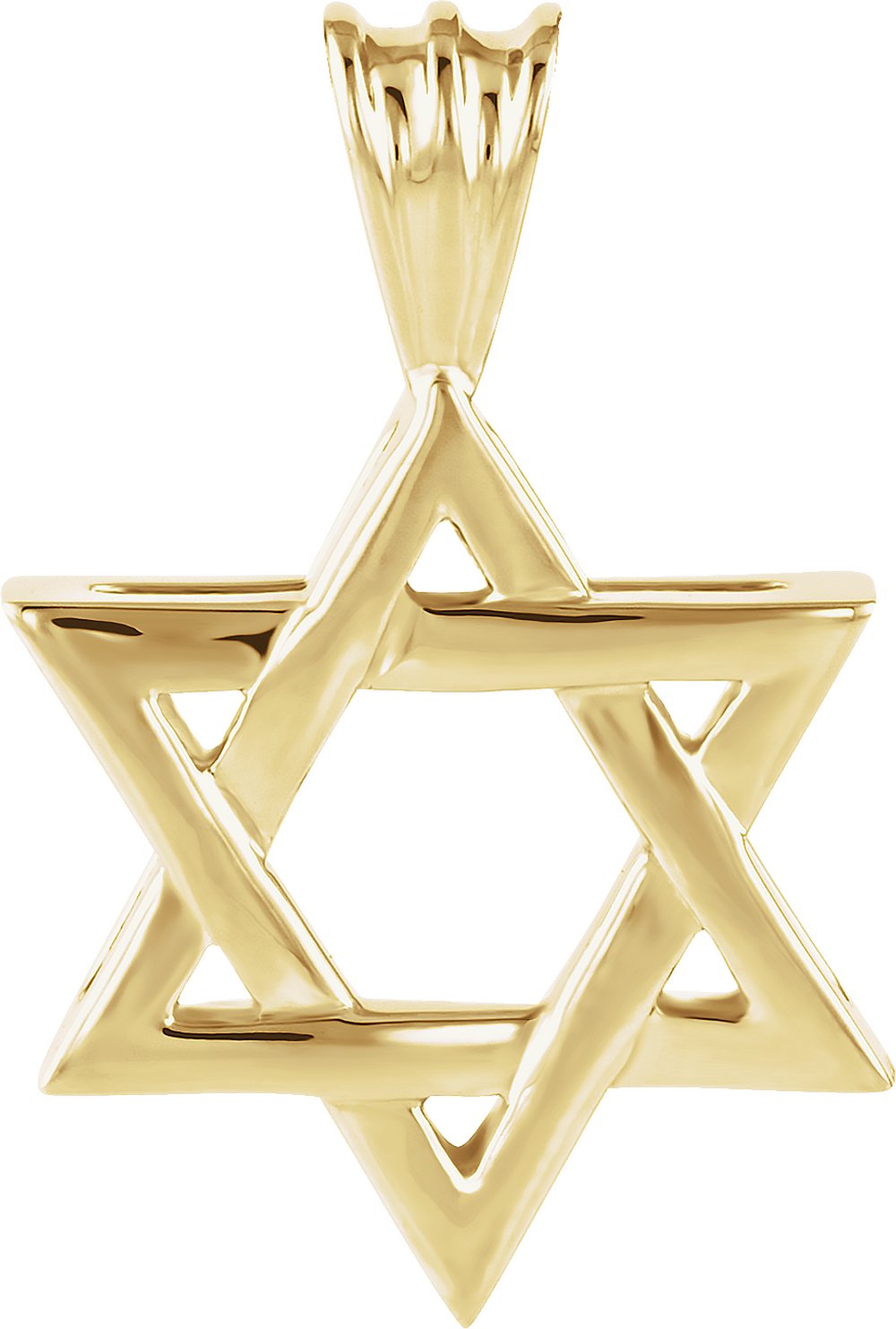 14K Yellow 17x15.25 mm Star of David Pendant