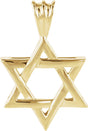 14K Yellow 17x15.25 mm Star of David Pendant