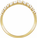 14K Yellow Gold Cultured White Freshwater Pearl Ring
