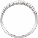 14K White Gold Cultured White Freshwater Pearl Ring