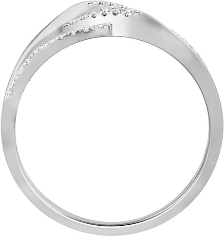 10K White 1/6 CTW Natural Diamond Negative Space Ring
