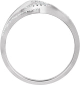 10K White 1/6 CTW Natural Diamond Negative Space Ring