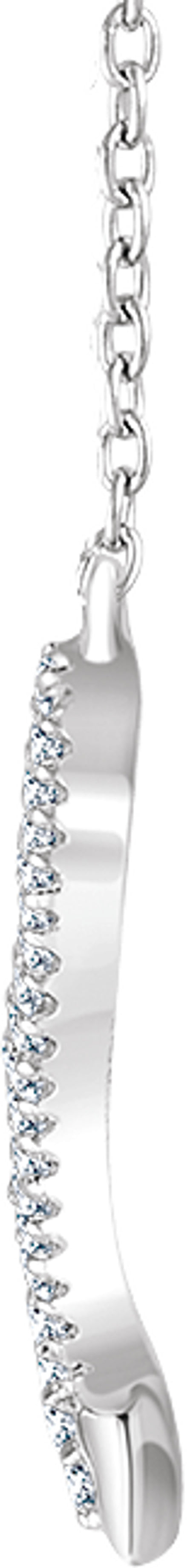 14K White 1/6 CTW Natural Diamond 16-18" V Necklace