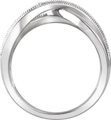 14K White Gold 1/4 CTW Natural Diamond Criss-Cross Ring  