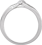 14K White Gold .05 CTW Natural Diamond Negative Space Ring