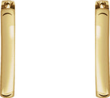 14K Yellow Gold Hinged 18 mm Hoop Earrings