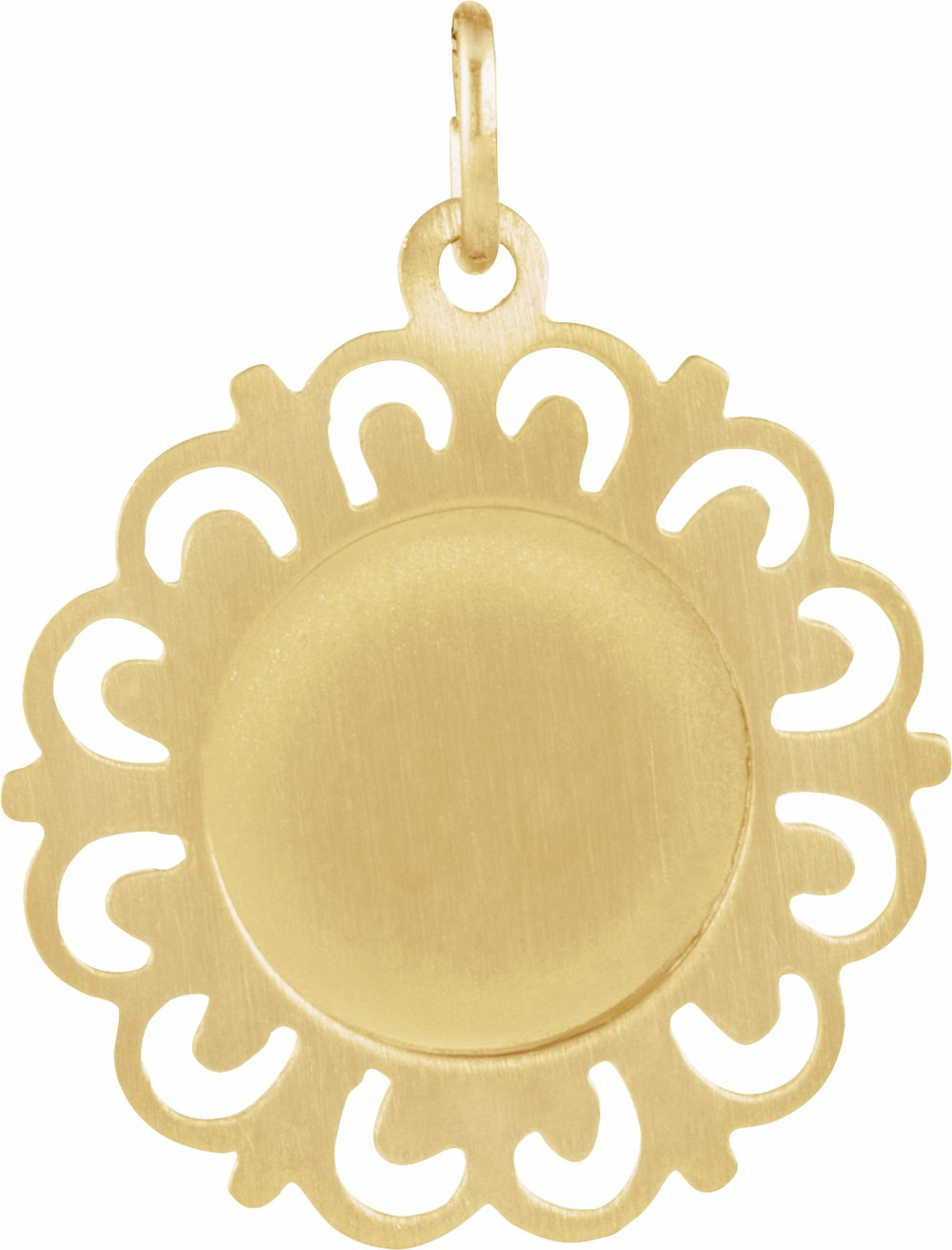 14K Yellow 18 mm Caridad Del Cobre Medal
