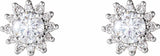 14K White 1/2 CTW Natural Diamond Halo-Style Earrings