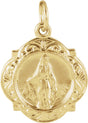 14K Yellow 12 mm Miraculous Medal