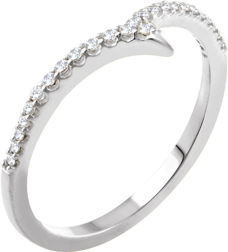 14K White Gold 1/6 CTW Natural Diamond Ring  