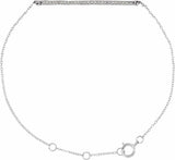 14K White Gold 1/6 CTW Natural Diamond 6-8" Bracelet