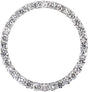 Platinum 3/8 CTW Natural Diamond Circle Pendant