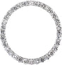 Platinum 3/8 CTW Natural Diamond Circle Pendant