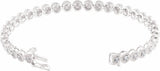 14K White Gold 1 CTW Natural Diamond 7" Bracelet 