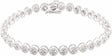 14K White Gold 1 CTW Natural Diamond 7" Bracelet 
