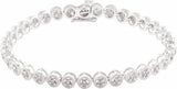 14K White Gold 1 CTW Natural Diamond 7" Bracelet 