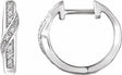14K White Gold .05 CTW Natural Diamond 14.8 mm Hoop Earrings  