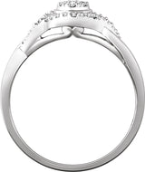 10K White 1/10 CTW Natural Diamond Promise Ring