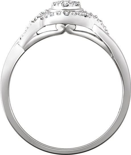 10K White 1/10 CTW Natural Diamond Promise Ring