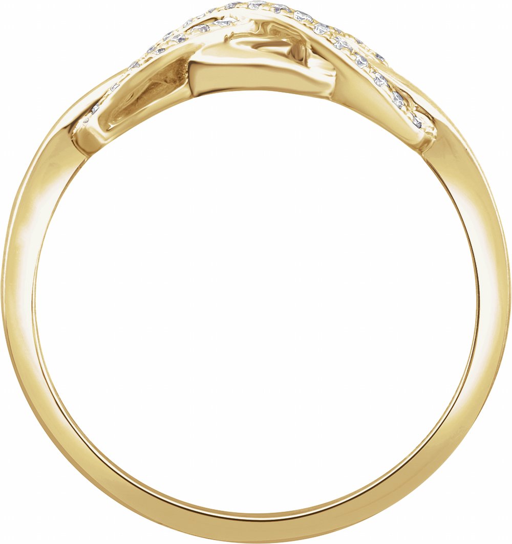 14K Yellow 1/10 CTW Natural Diamond Infinity-Inspired Ring