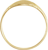 14K Yellow 6 mm Round Youth Signet Ring