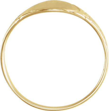 14K Yellow 6 mm Round Youth Signet Ring
