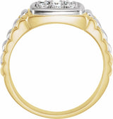 14K Yellow/White Gold 3/8 CTW Natural Diamond Ring