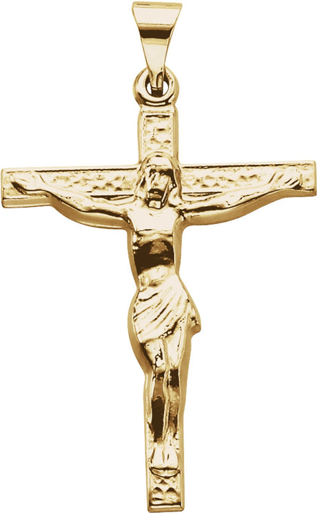 14K Yellow Gold 24.5x19.2 mm Crucifix Pendant  