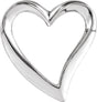 14K White Gold Heart Slide Pendant