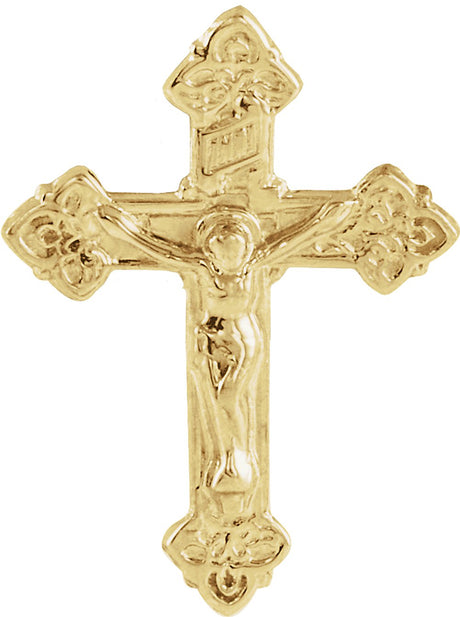 14K Yellow Crucifix Lapel Pin