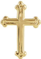 14K Yellow Gold Cross Lapel Pin