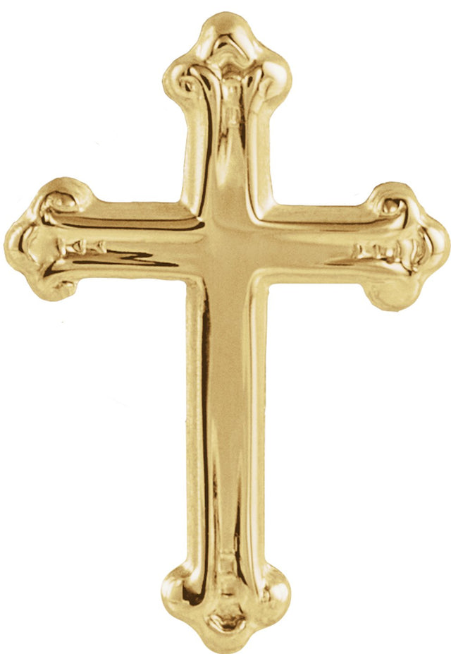 14K Yellow Gold Cross Lapel Pin