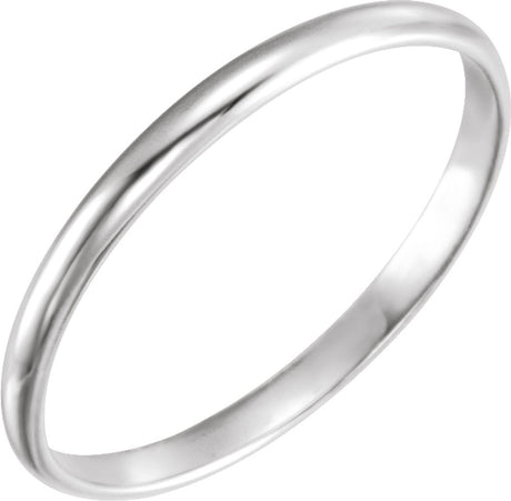 14K White 2 mm Youth Ring