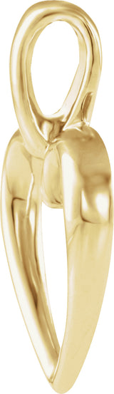 10K Yellow Gold 20.7x15 mm Heart Pendant