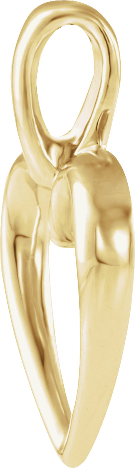 10K Yellow Gold 20.7x15 mm Heart Pendant