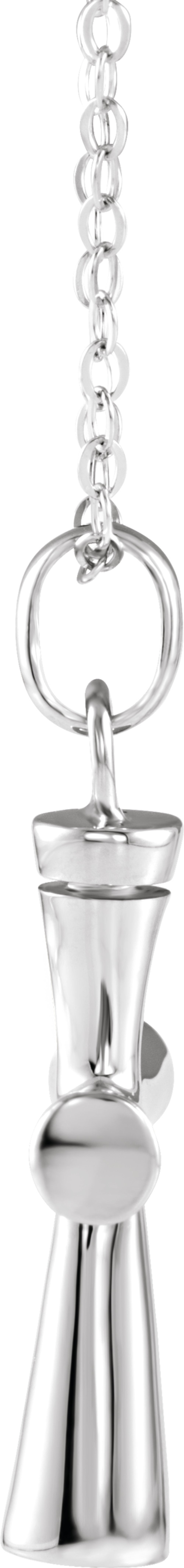 Sterling Silver Cross Ash Holder 18" Necklace  