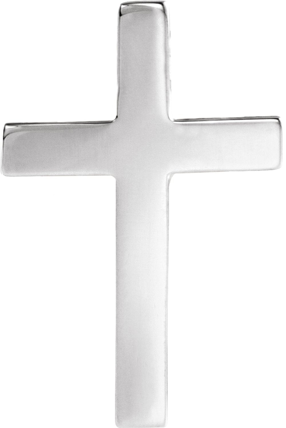 14K White Cross Lapel Pin