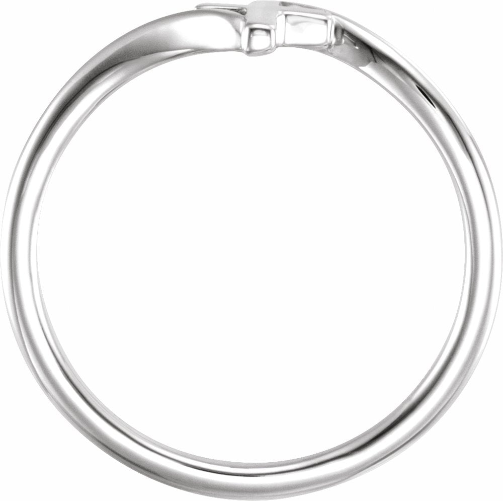 Sterling Silver Cross Bypass Ring