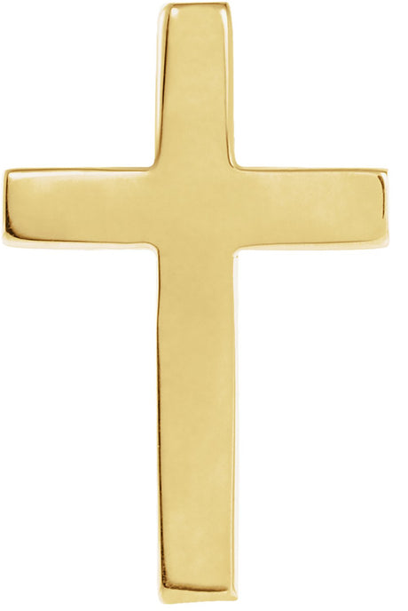 14K Yellow Cross Lapel Pin