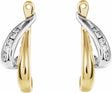 14K Yellow/White Gold 1/6 CTW Natural Diamond Earring Jackets 